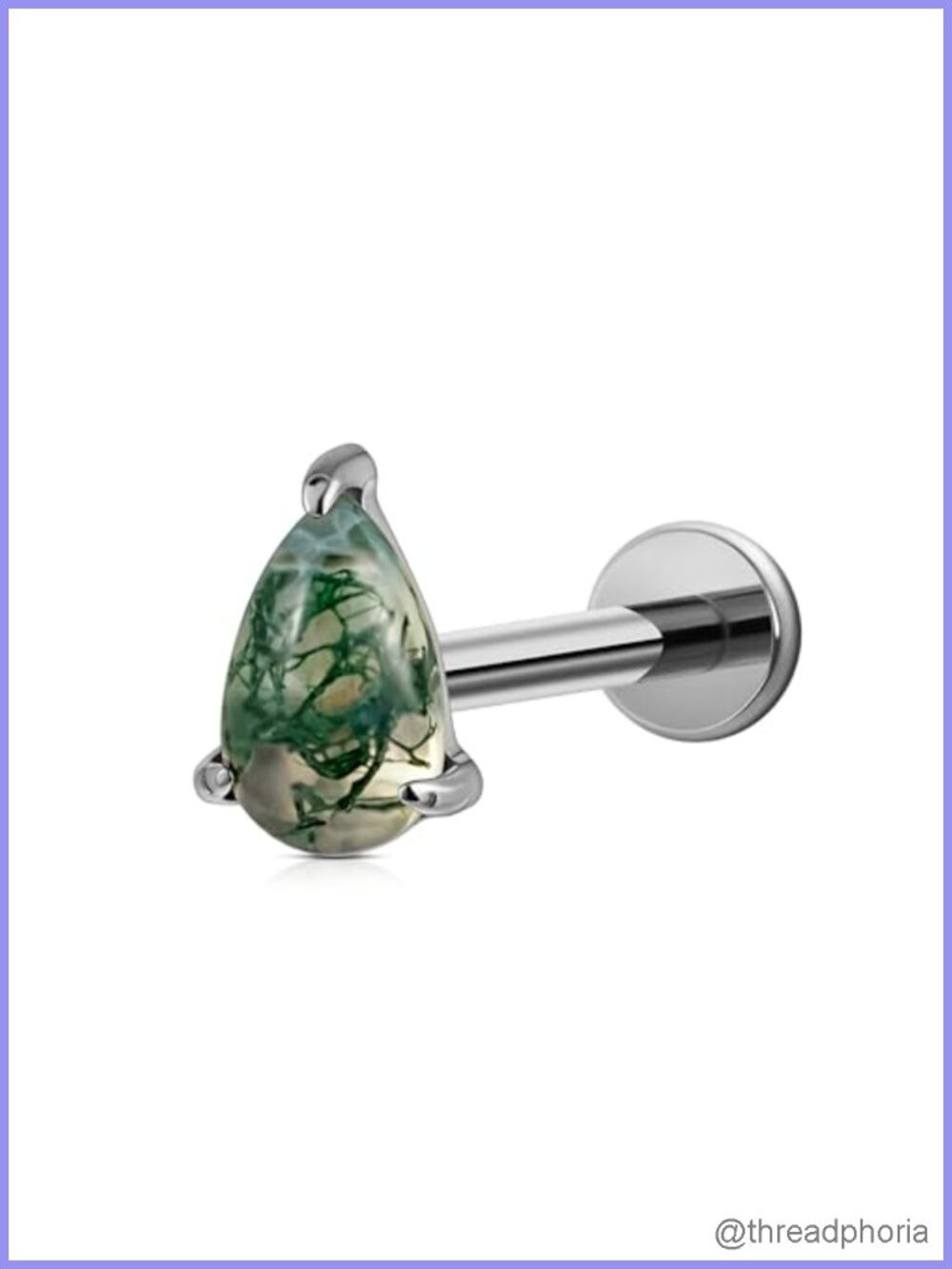 ASTM F136 Titanium Flat Back Labret Piercing Stud 18G Cartilage Tragus Conch